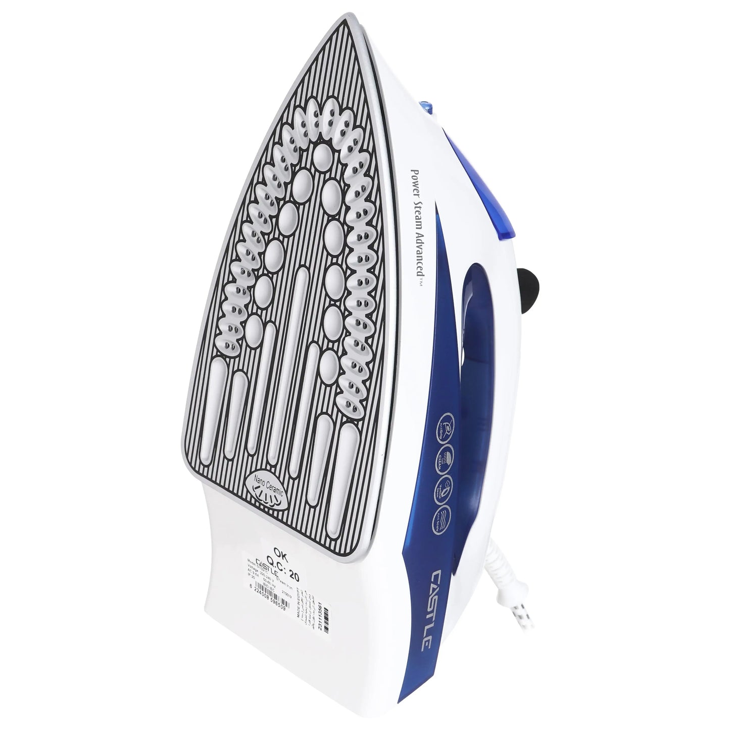 Castle Steam Iron, 2100 Watt, Nano Ceramic Base - SI1021C