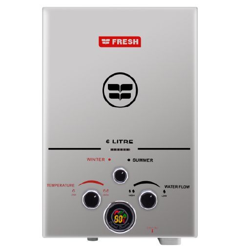 Fresh Gas Water Heater 6 Liters with Adapter