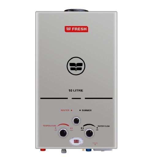 Fresh Gas Water Heater 10 Liters with Adapter and Chimney