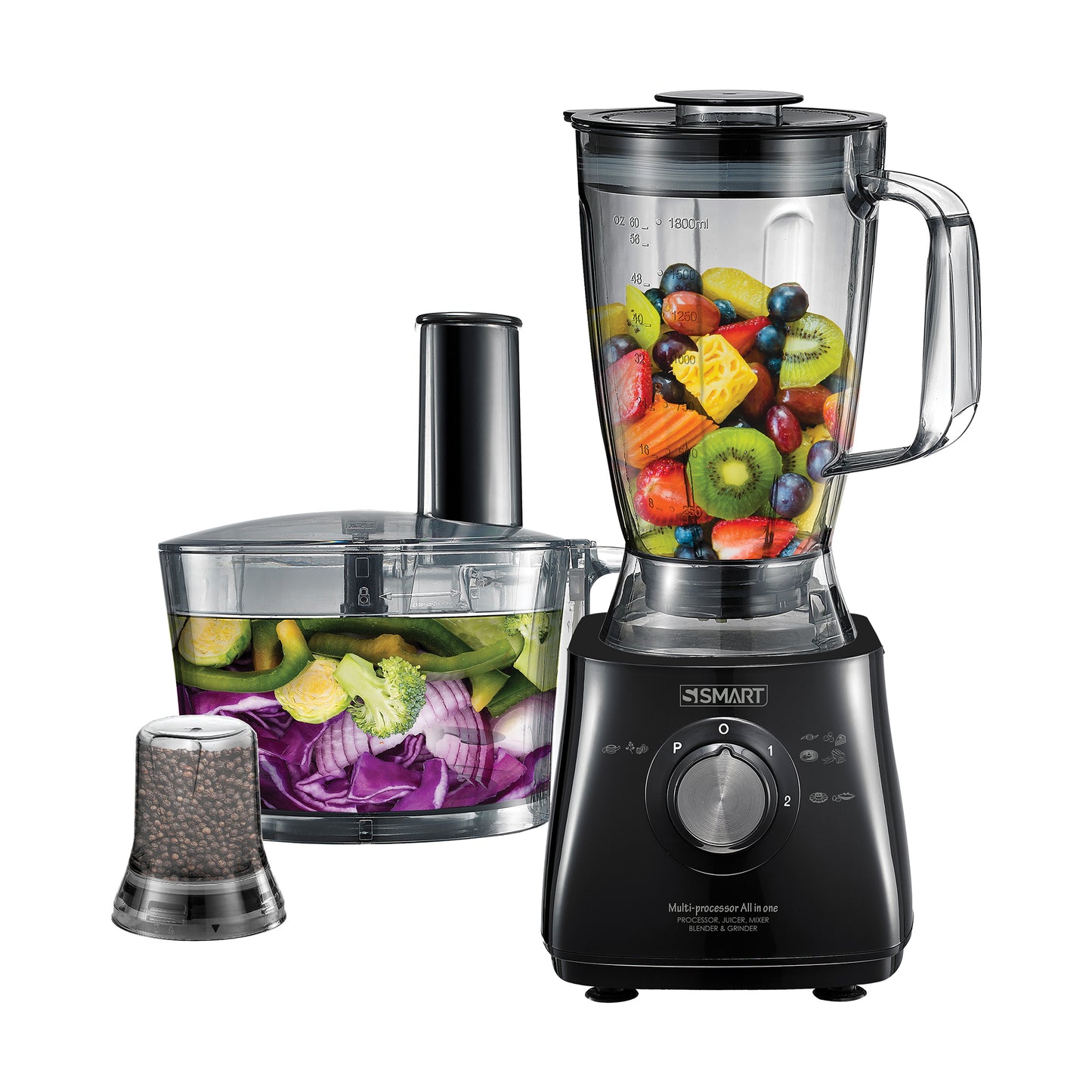 Smart Food Processor 1500W 42 Functions Black - SFP500E