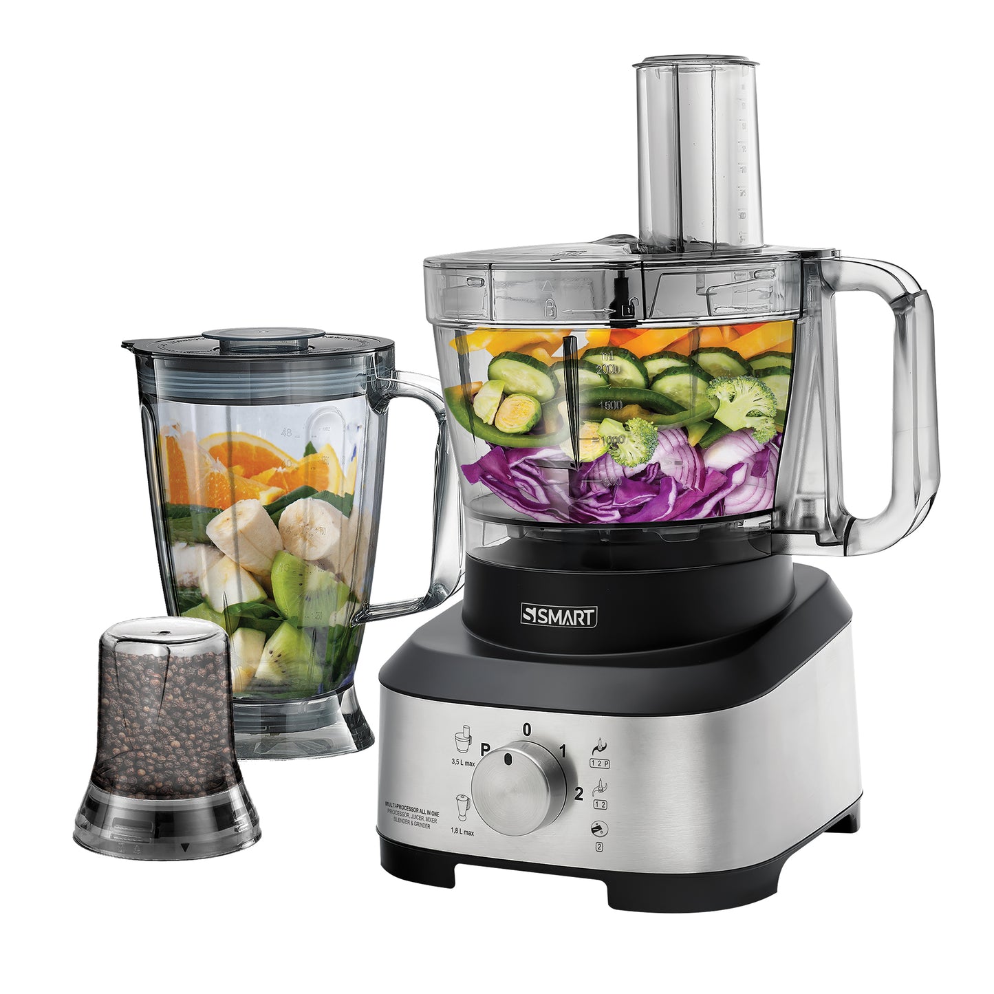 Smart Food Processor 2000W 56 Functions Black - SFP417SE