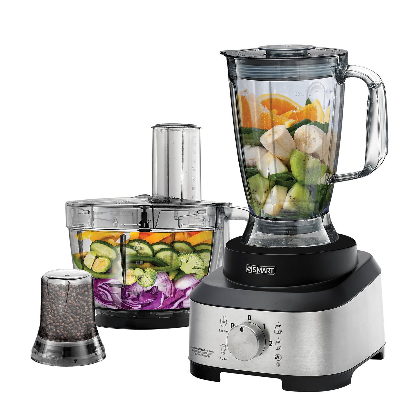 Smart Food Processor 2000W 56 Functions Black - SFP417SE