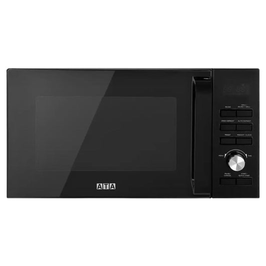 ATA Microwave 25 Liters Digital With Grill, Black